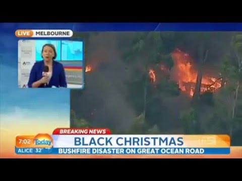 The fires meant many had to evacuate their homes leaving Christmas lunch and presents behind!