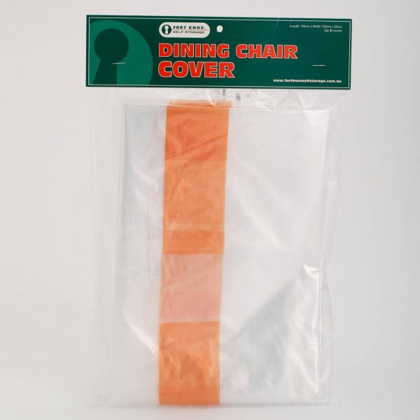 Set of plastic dining chair covers in packet